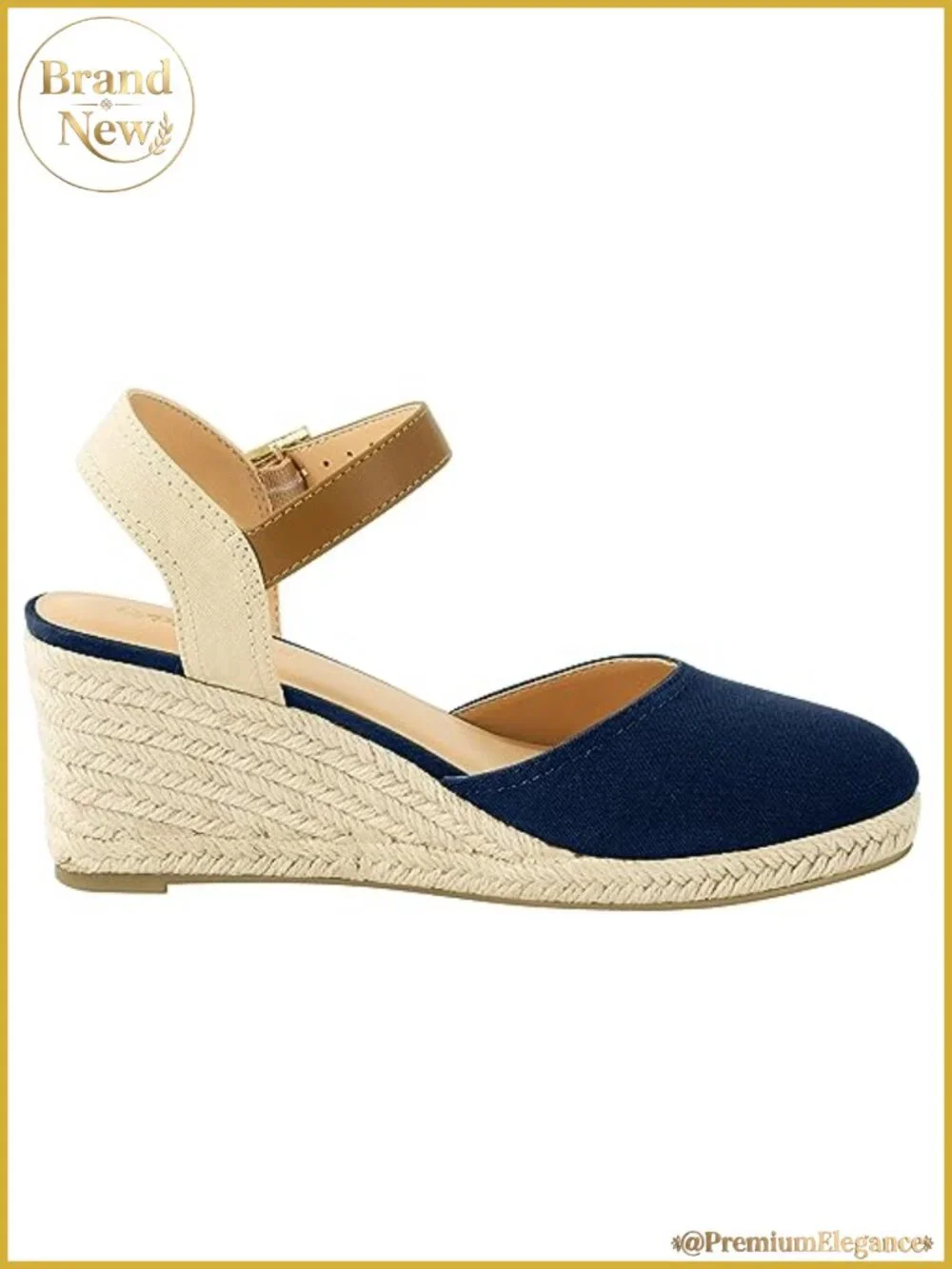 Espadrille Low Wedge Sandals Buckle Ankle Strap Close Toe Summer Platform Shoes